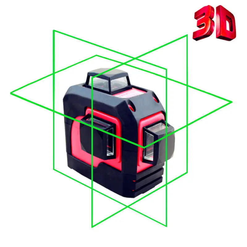 

LETER 3D Green Laser Level Self Leveling 360 Degree Horizontal&Vertical Cross