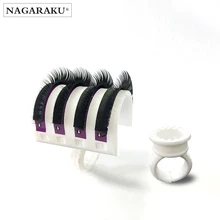 NAGARAKU ресницы клей держатель макияж держатель ресниц 2 комплекта 2 U формы держатель 2 клея кольца Регулируемый размер U-band держатель ресниц