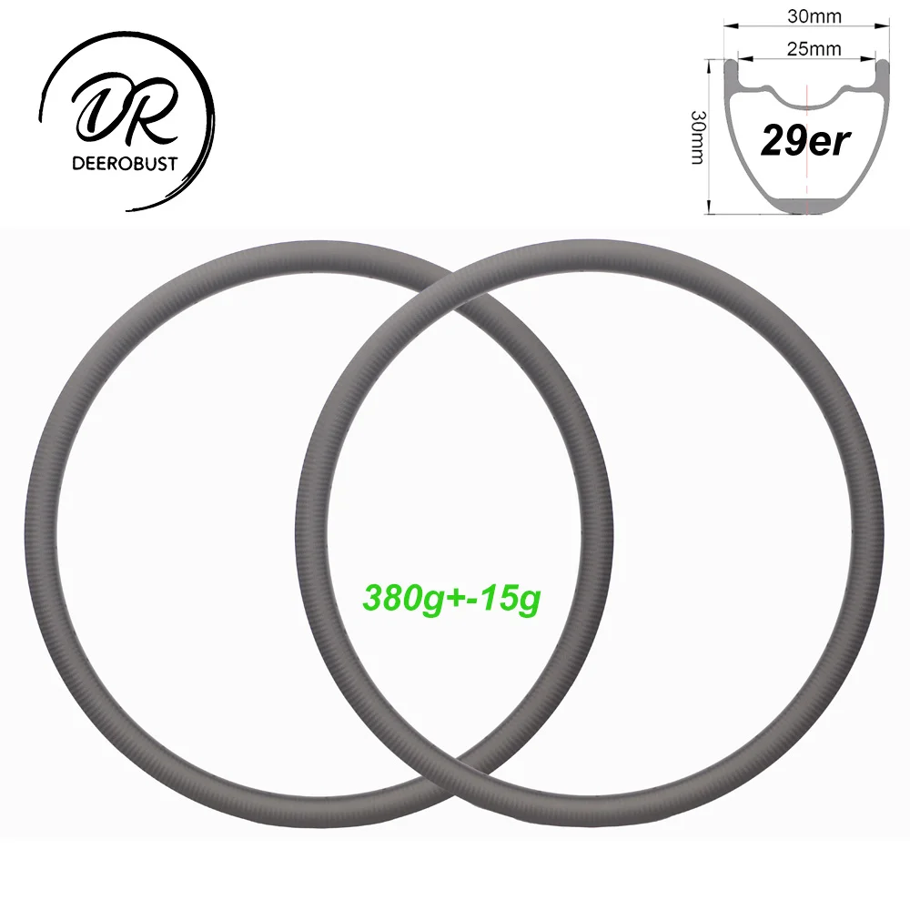 

29er 30mm x 30mm MTB XC Carbon Rim 29inch Hookless Tubeless Matte Glossy 24 28 32 Holes Disc Brake Mountain Bike Wheel UD 3K 12K