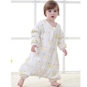 

Warm Cotton Baby Sleeping Bag For 0-5Y Old Toddler Kids Sleepsack Comfortable Gauze Blanket Pyjama Newborn Swaddle Wrap Jumpsuit