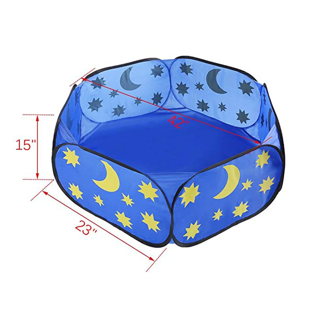 Fun Pop Up Ball Pit Pool Toddler Baby Play Tent Playhouse Playpen with Basketball Hoop Developmental play Game Toy 120CM/ 47``