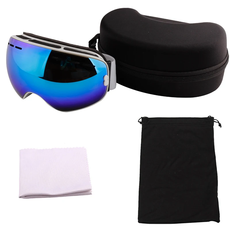 XQHD gafas de esquí UV400 Anti-niebla doble capas de esquí máscara gafas de las mujeres de los hombres Snowboard Motocross gafas máscaras de esquí o gafas