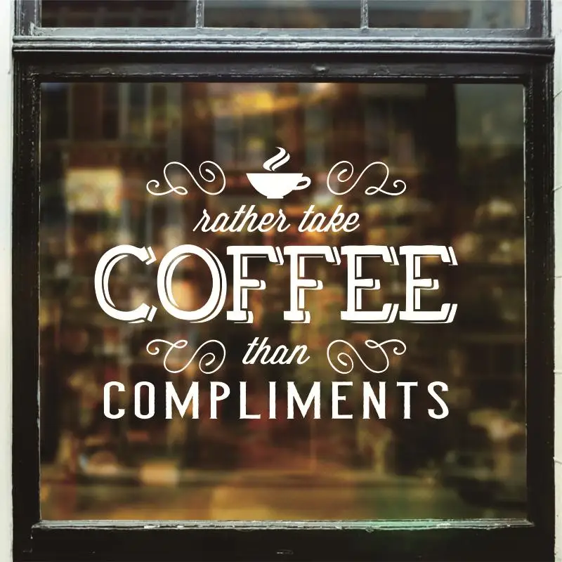 Dctal cafa decal The coffee shop stickers, the wall decorations  cafe decor mural etiqueta engomada 10