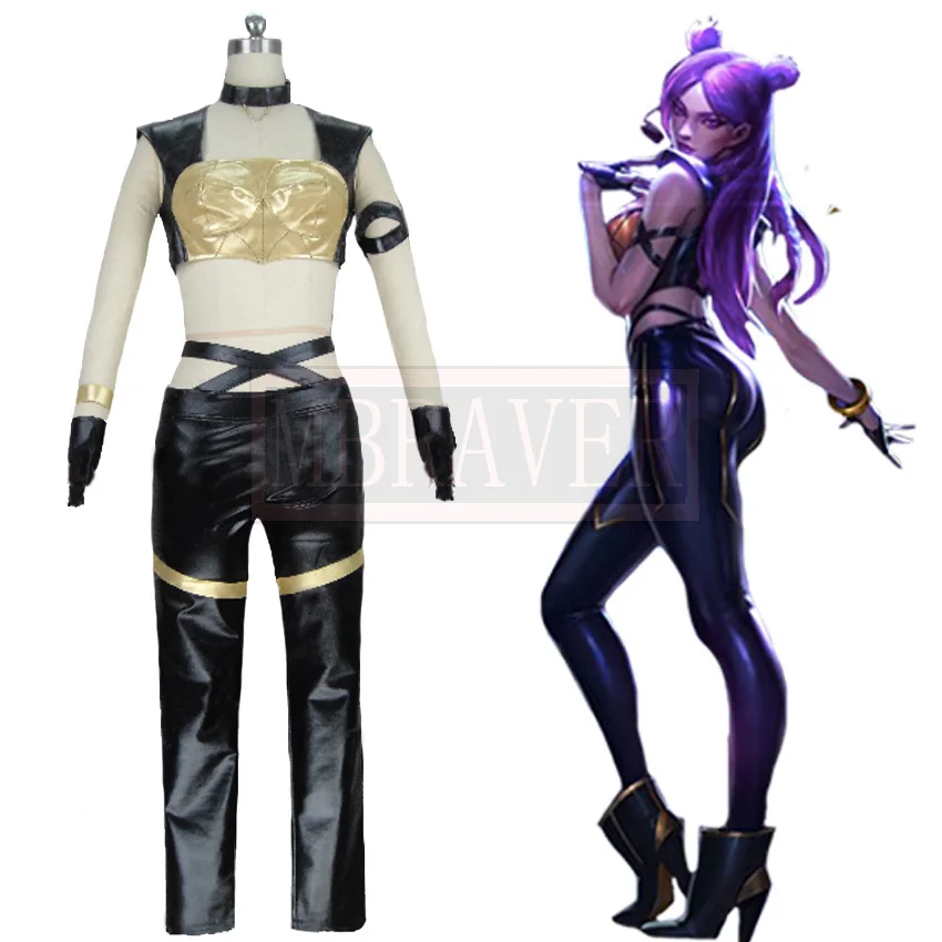 LOL KDA Kaisa игра наряд полный набор K/DA группа персонаж Cos униформа для Хэллоуина