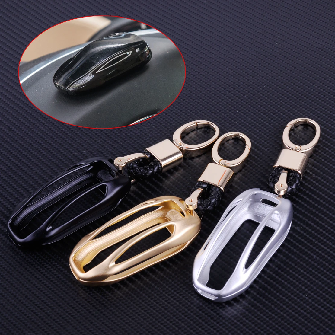 Us 107 37 Offcitall Car Aluminium Alloy Auto Key Fob Case Cover Holder Keychain Fit For Tesla Model X In Key Case For Car From Automobiles