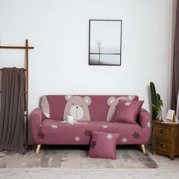 

Cartoon Pink Pattern Universal Sofa Cover Stretch Big Elasticity Couch Cover Sofa Elastic All-inclusive Couch 1/2/3/4 Seat