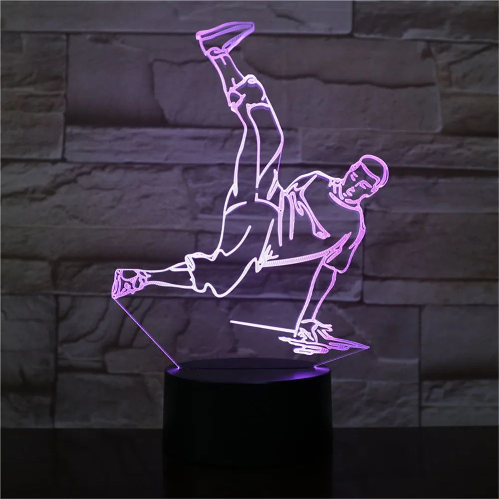 Уличный танец светодиодный USB 3D ночные огни 7 цветов светодиодный 3D лампа украшения огни хип-хоп культура ломающиеся Блокировка AW-2502