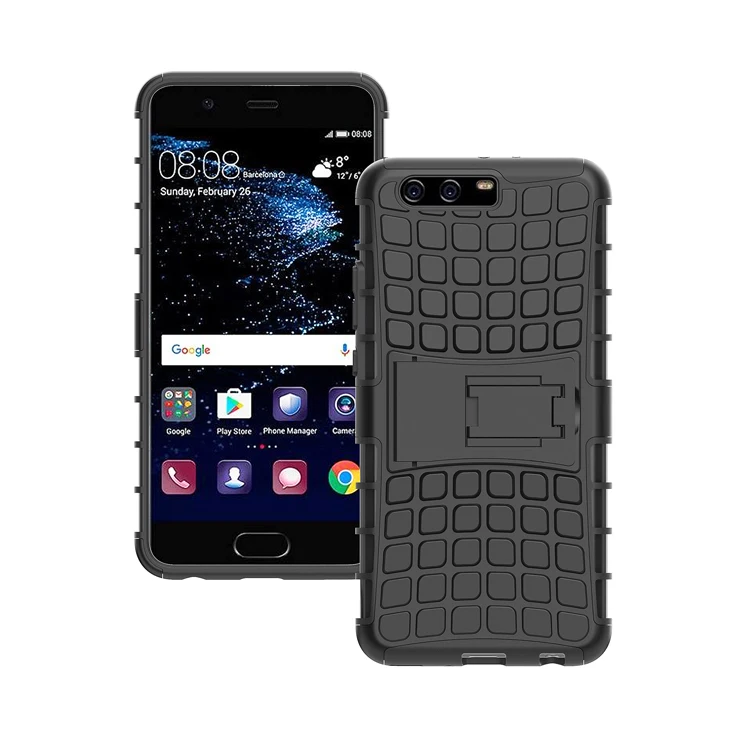 Business Silicon + Plastic 2 in 1 Dual Layer Shockproof Stand Phone Protection Case Cover For Huawei P10 Plus case | Мобильные