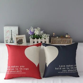 

Special price Free shipping creative vintage linen cushion cover for home " heart" (Not including cushion core)45*45cm