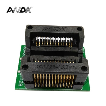 

SOP28 SOIC28 SO28 to DIP28 Programming Socket Pitch 1.27mm IC Body Width 7.5mm 300mil OTS-28-1.27-04 Test Adapter