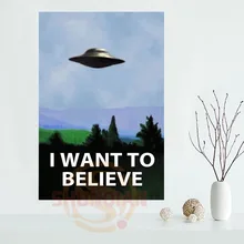 Новые X файлы я хочу поверить ТВ плакат печать 20x30 см тканевый плакат