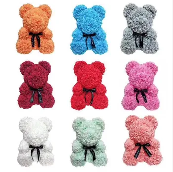 

40cm Rose Bear Wedding Party Decoration Valentine's Day Gift Cute Cartoon Super Girlfriend Kid Gift Love Bear Dolls Present