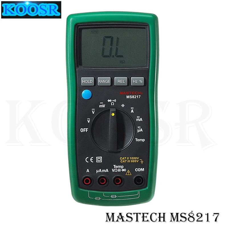 MASTECH MS8217 3999 отсчетов Цифровой мультиметр Температура Емкость Гц Тестер Авто Диапазон REL удержания данных звуковой сигнал с подсветкой