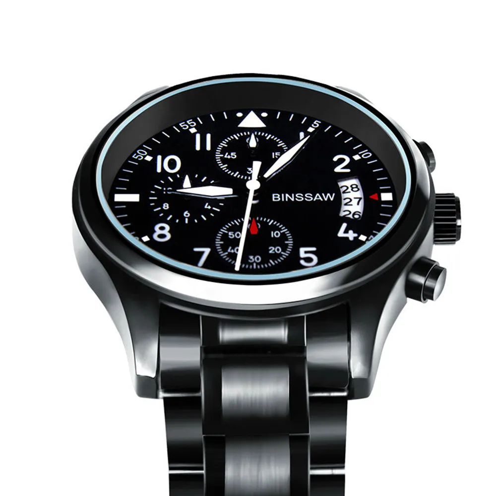

BINSSAW Brand Watch Men Luxury Fashion Quartz Watch Full Stainless Steel 100m Waterproof Sport Men's Watches Relogio Masculino