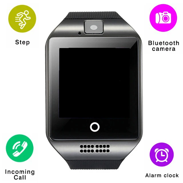 

Smart Watch Q18 Bluetooth Smartwatch Facebook Whatsapp Twitter Sync Support SIM Card Fitness Tracker WristWatch for IOS Android