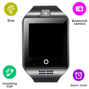 

Smart Watch Q18 Bluetooth Smartwatch Facebook Whatsapp Twitter Sync Support SIM Card Fitness Tracker WristWatch for IOS Android