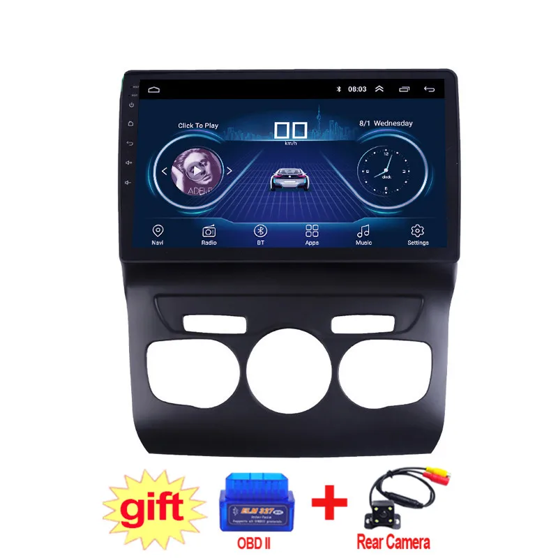 Excellent 10.1inch IPS and 2.5D Touch Screen Android 8.1 Car DVD GPS Navigation for Citroen C4L 2013 2014 2015 2016 2017Radio Audio Stereo 0