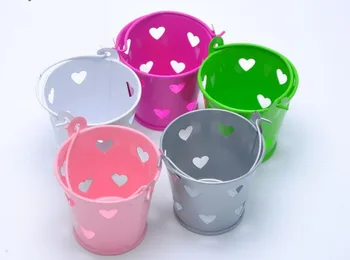 

creative carved heart tin bucket Decoration candy box DIY new marriage charm Shower Favor Boxes Wedding Party Gift hold bag