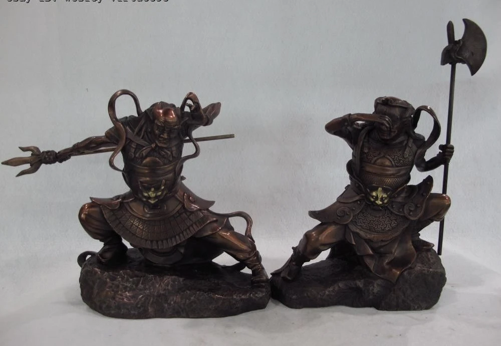 

9 Feng shui Red Copper clairvoyance Omniscient Warrior general God Buddha Statue