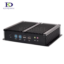 Безвентиляторный barebone мини-ПК, Неттоп Intel Core i5 4200U Dual Core, Dual HDMI LAN, 6 COM rs232, Wi-Fi, USB 3.0, Linux PC, Windows 10 поддержка
