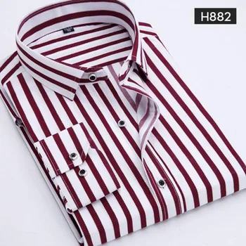

Men Long Sleeve Dobby Casual Single Breasted Shirts Camisa,Pure Cotton Printed Korean Style Lapel High Quality Slim Fit Shirts