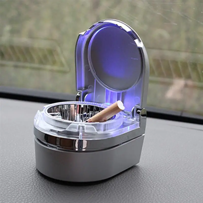 LUOEM портативный светодиодный светильник пепельница для автомобиля пепельница для сигарет бездымный автомобильный пепельница с светодиодный светильник