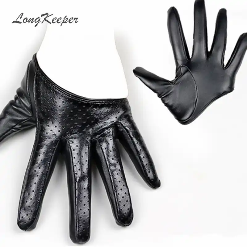 Longkeeper Yeni Tasarım Seksi Deri Eldiven Kadınlar Için Yarım Palmiye Pu Deri Eldiven Parti Gösterisi Eldivenler Siyah Altın Gümüş Sxj106 Sexy Leather Gloves Gloves For Womenleather Gloves For Women Aliexpress