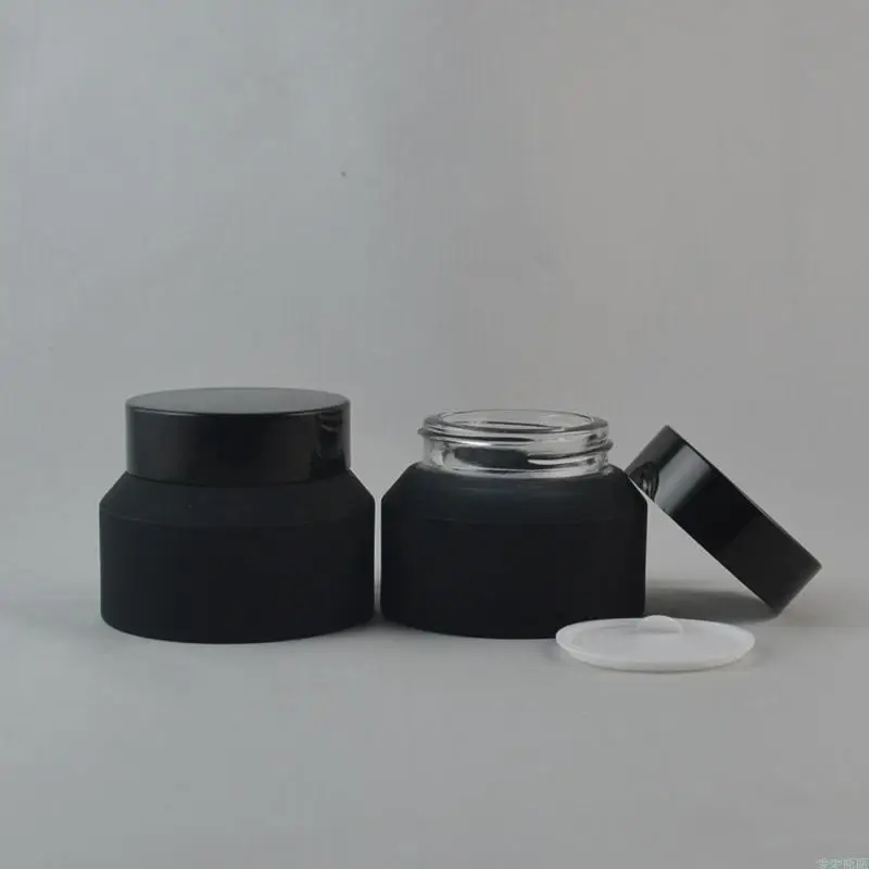 High quality Freeshipping 50g Black Glass Bottle Eye Cream Bottle