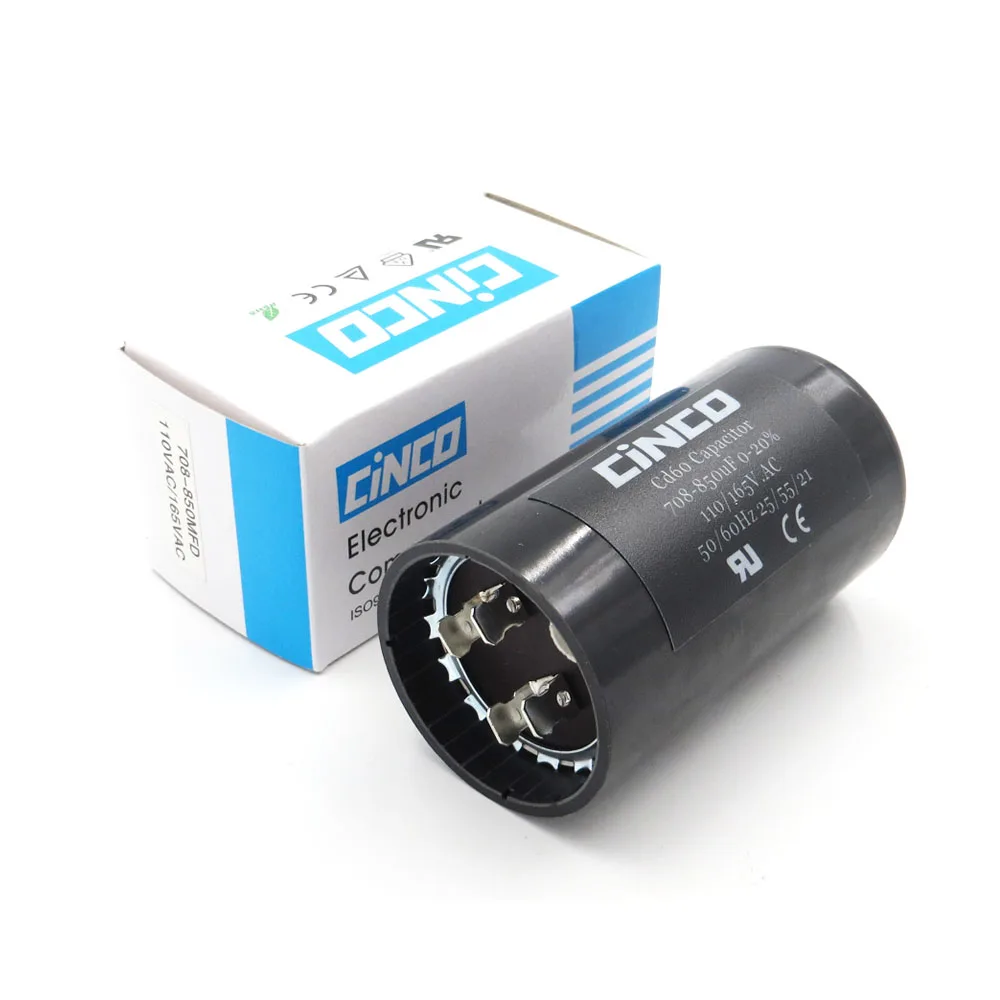 

708-850uF 110V 125V 165V CD60 Motor Start Capacitors Motor Starting 708-850 mfd uf mf Compressor HVAC Electrolytic 110VAC 125VAC