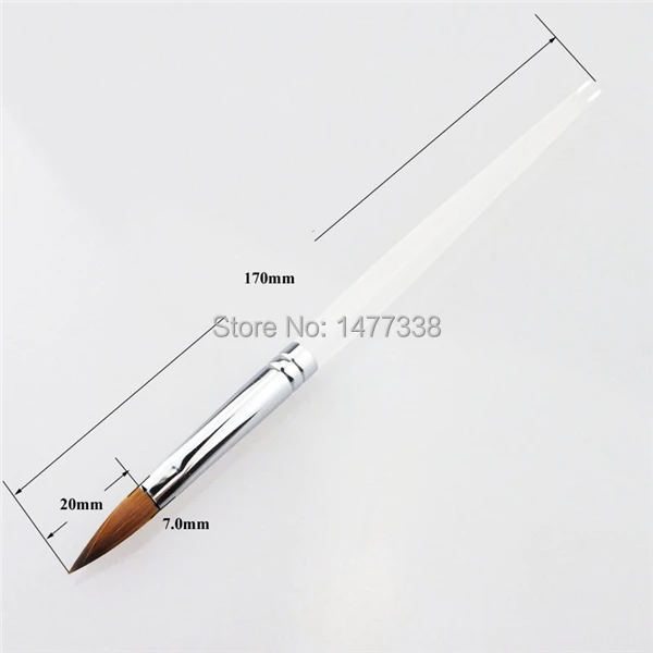 

Hot Sale! Factory Direct,Size 10,Angled Tail Acrylic Handle,Oval Kolinsky Nail Brush #10,Free Shipping