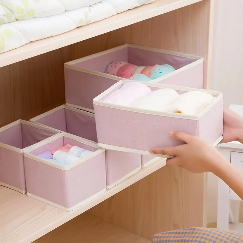 6PCS/Set Underwear Bra Storage Boxes Drawer Organizer Socks Scarfs Case Wardrobe Closet Divider Clothes Necktie Container 6PCS/Set Underwear Bra Storage Boxes Drawer Organizer Socks Scarfs Case Wardrobe Closet Divider Clothes Necktie Container
