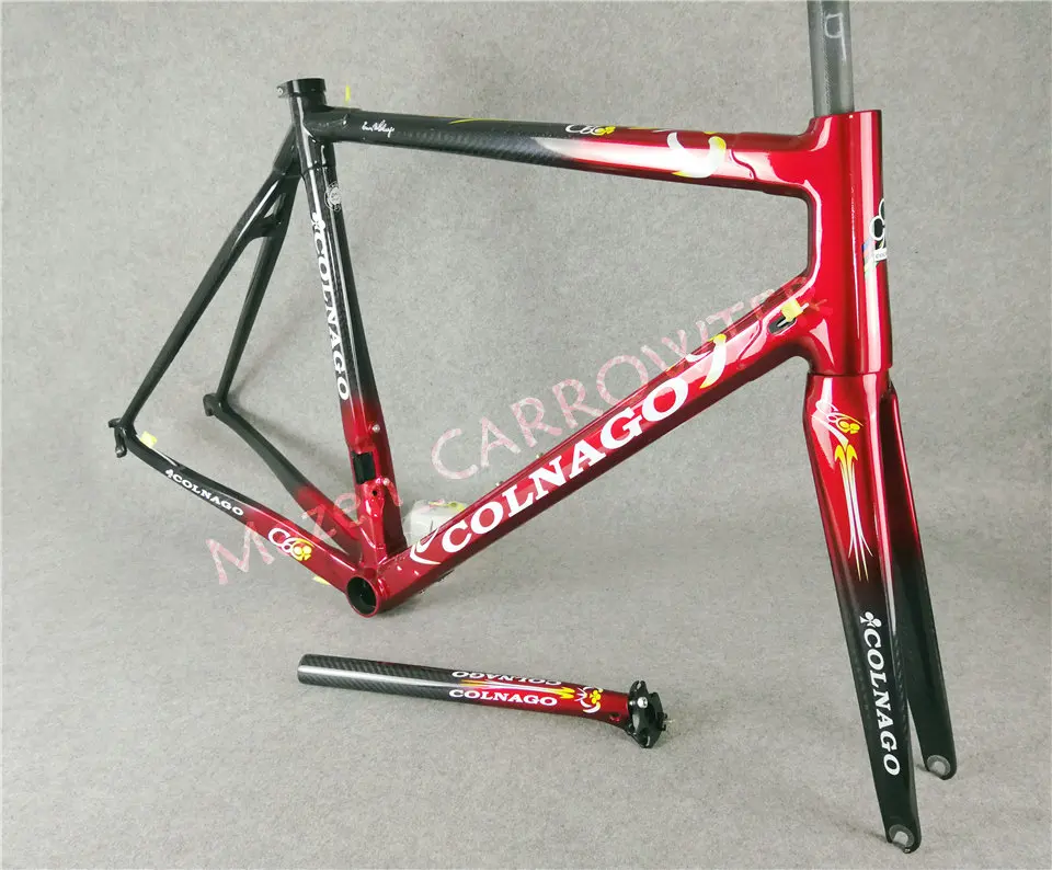 T1000 3K Глянцевая Красное вино черный Colnago C60 карбоновая рама для дорожного велосипеда C60 с XS/S/M/L/XL на ваш выбор