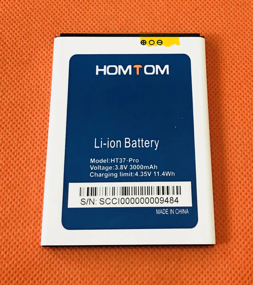 Б/у Оригинал 3000 мА/ч Батарея Аккумулятор для Homtom HT37 Pro MTK6737 4 ядра 5 0 &quotHD | Мобильные