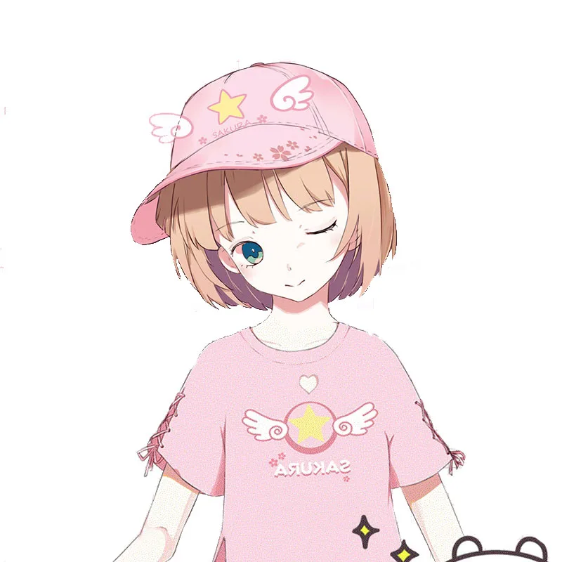 Кард каптор sakura Kinomoto Sakura бейсболка шляпа от солнца карнавальный костюм|baseball