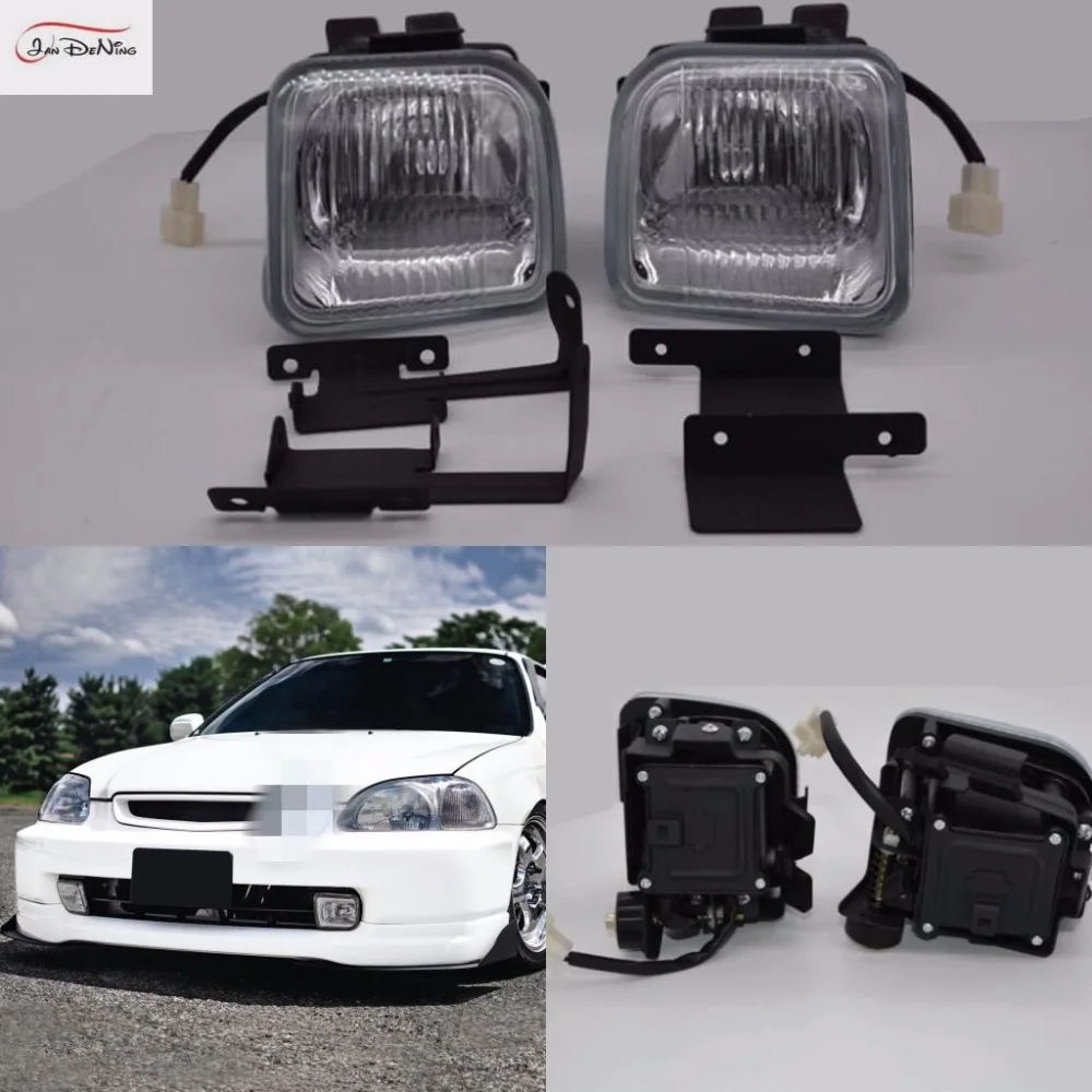 

JanDeNing автомобилей Противотуманные фары для Honda Civic 2/4DR 1996-1998 галогенная лампа H16-12V 19 Вт передние противотуманные фары бампера