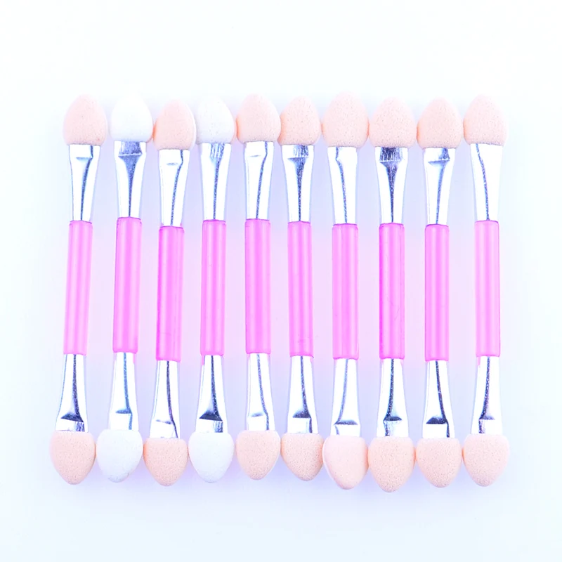 10pcs Eye Shadow Applicator Disposable Double Sides Eyeshadow Stick Sponge Brush Makeup Powder Eye Shadow Brushes Set