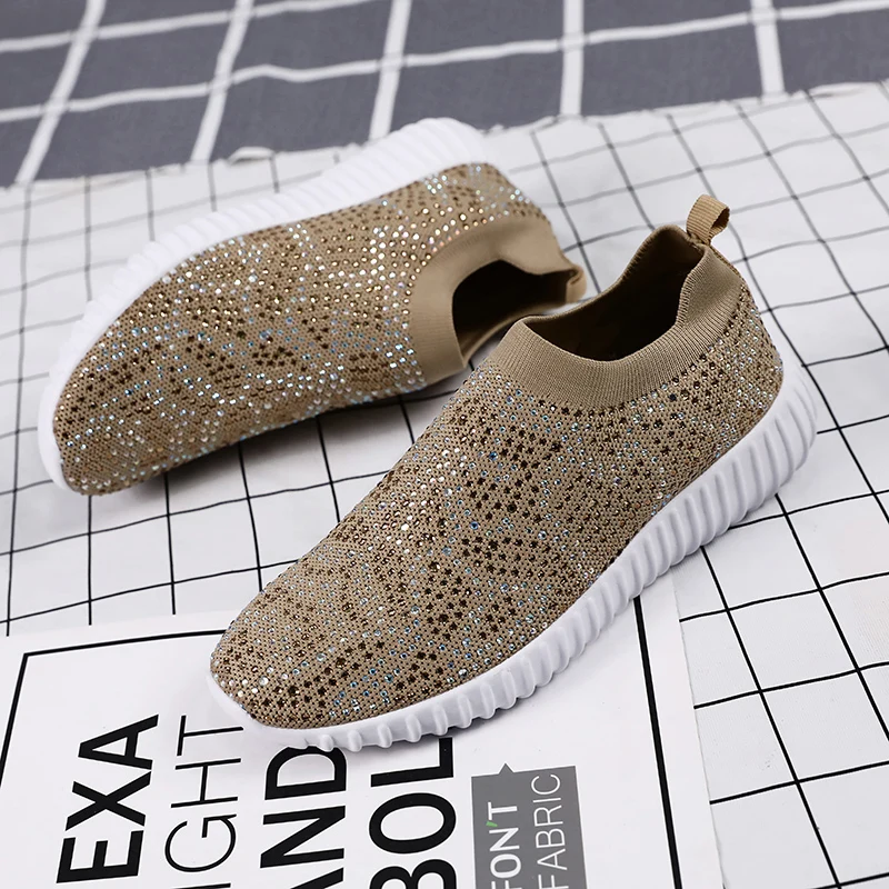 TOSJC النساء الربيع الصيف الصمام lgiht الوزن متعطل بلينغ سيدة حذاء كاجوال رياضية أحذية مشي zapatos دي موهير