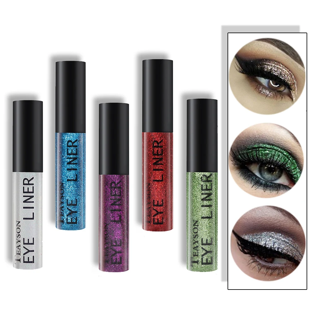 1 шт. макияж долговечная Водонепроницаемая подводка для глаз с блестками алмазные тени для век карандаши Сияющие тени и подводка для глаз ручка макияж инструменты