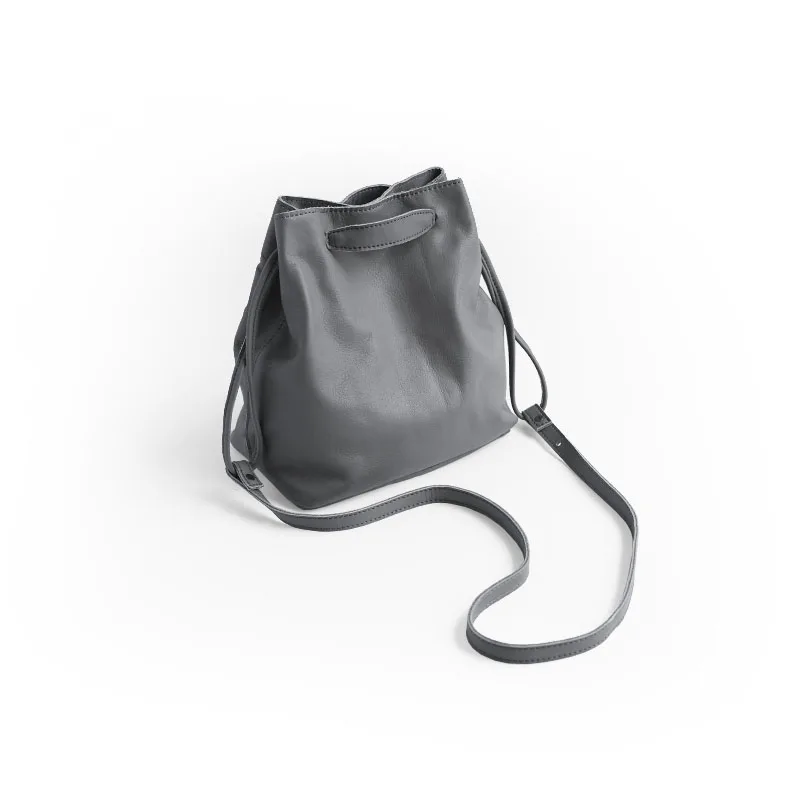 Винтажная женская сумка Vendange ведро из коровьей кожи мессенджер 2383|handbag th|ladies