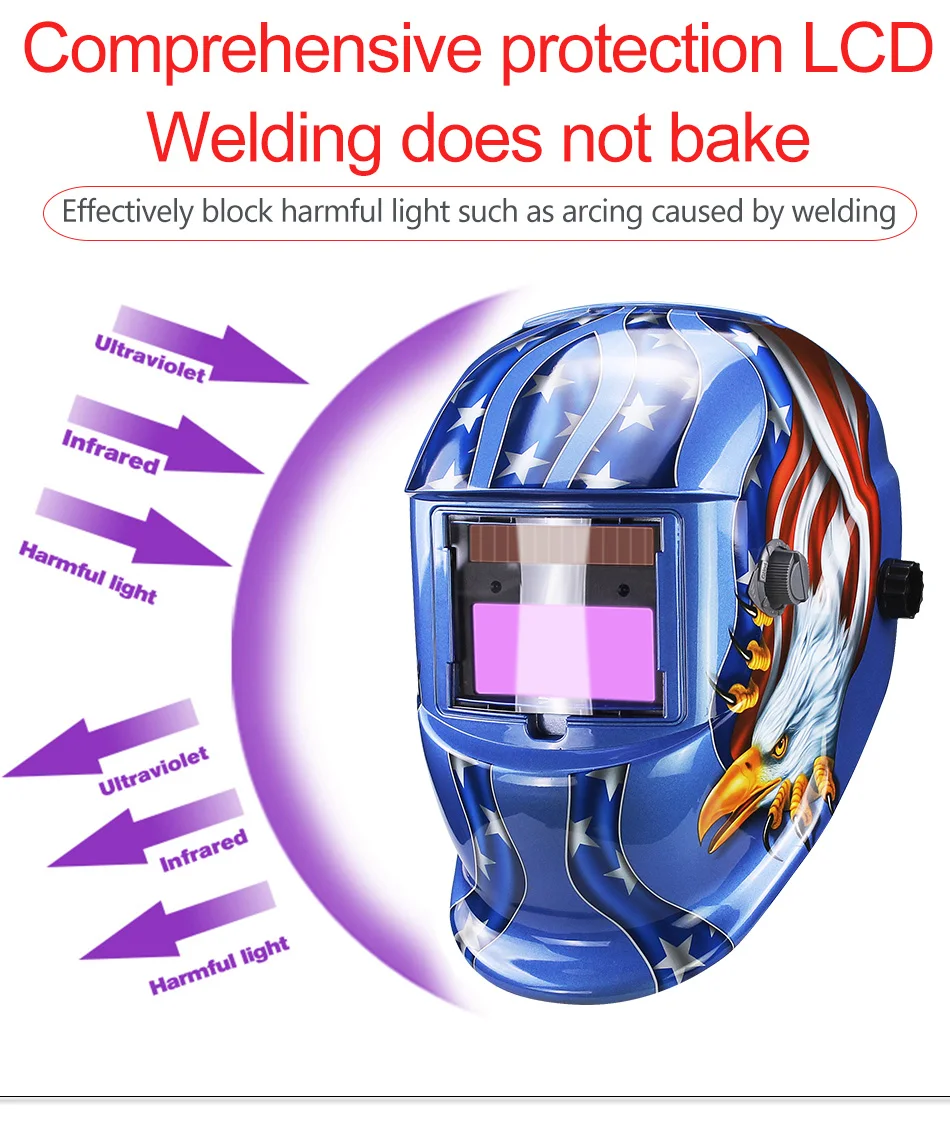 Домино Солнечная Автоматическая затенение/затенение измельчения/польский TIG MIG MMA дуговая маска для сварки/шлем/Очки сварщика для сварщика