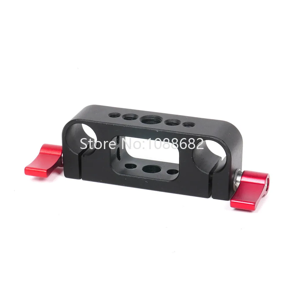 Camera Cage Kit 15mm Rod Rig Clamp Double Hole with 14 and 38 Telephoto Lens Holder Photography System Accessories (2)