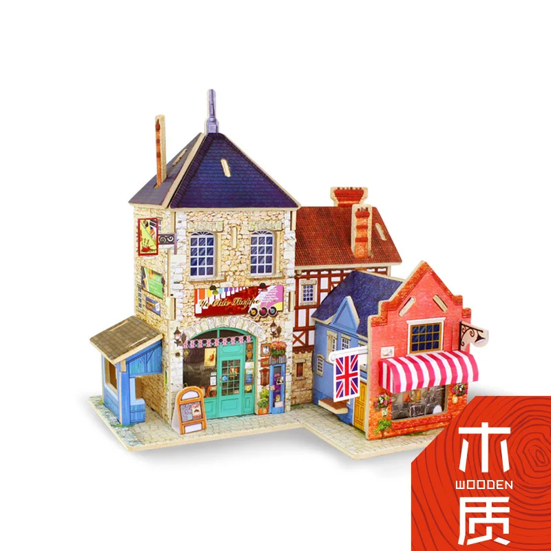

Puzzle Wooden Toys For Boys Children Kids Games Girls 3d Puzzle Dollhouse Toys Table Desk Doll House Wooden Indoor Creative Diy