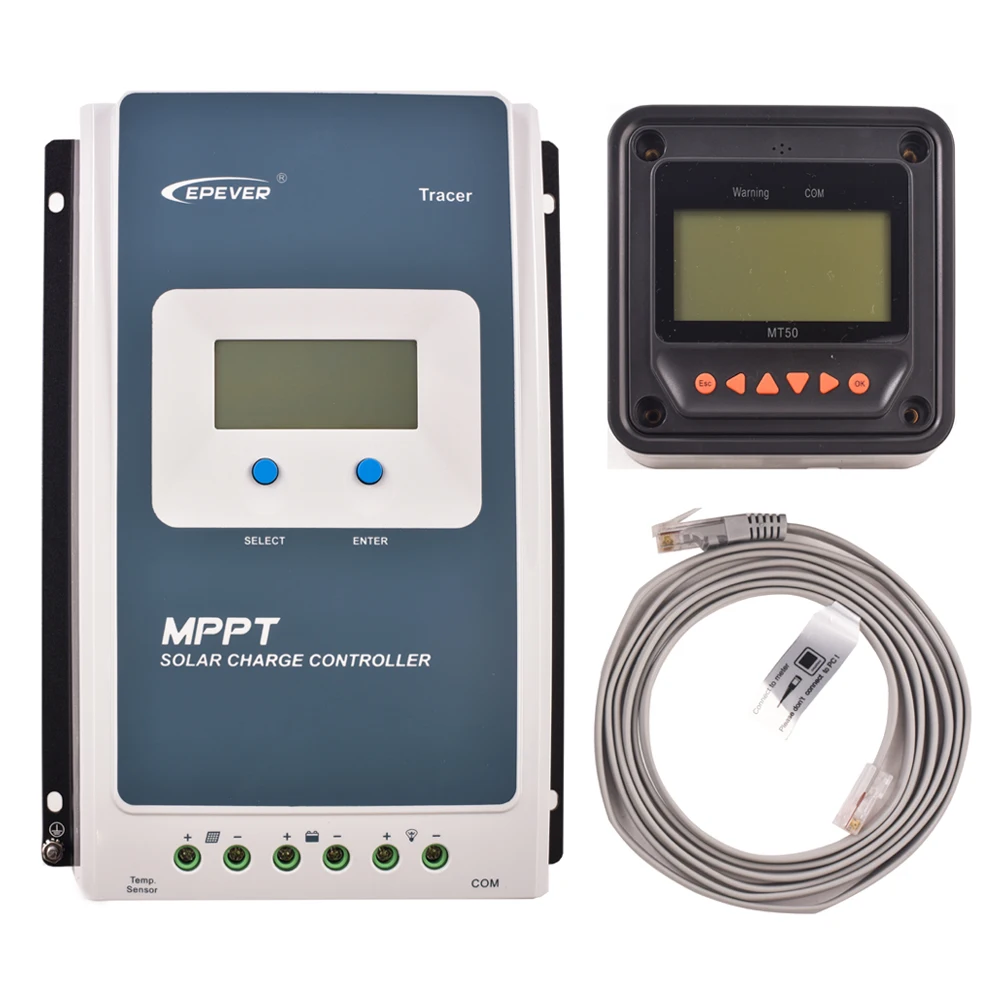 MT-50  Remote Display EPEVER Tracer 2210A 20A MPPT Solar Charge Controller 