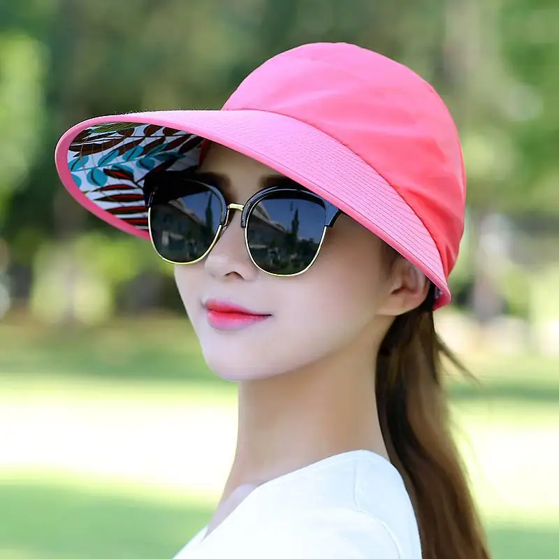 Солнцезащитные шляпы для женщин, Козырьки Шляпы для рыбалки, рыбацкая пляжная шляпа, кепка с защитой от ультрафиолета, черная повседневная женская летняя кепка s, шляпа с широкими полями