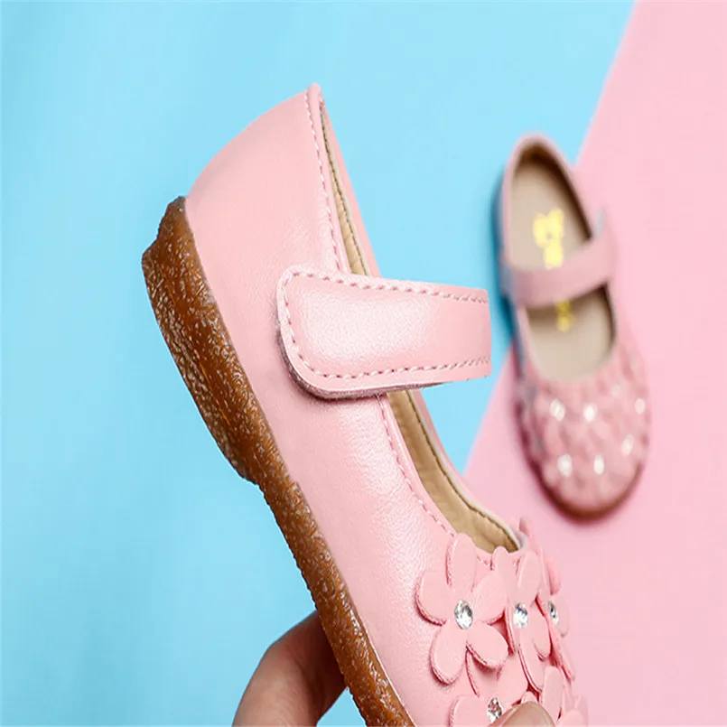 Sandals 2019 new Toddler Baby Girls Children Flower Leather Single Shoes Soft Sole Princess Shoes #4M14 (29)