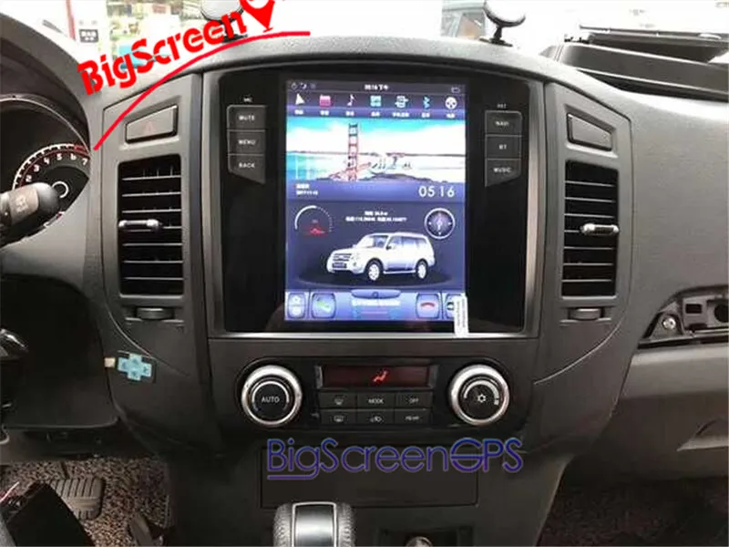 Best 10.4 Inch Tesla style Android 7.1 Car Radio GPS Navi For Mitsubishi Pajero V97 V93 Shogun Montero 2006+ Unit Stereo Satnav 64GB 3