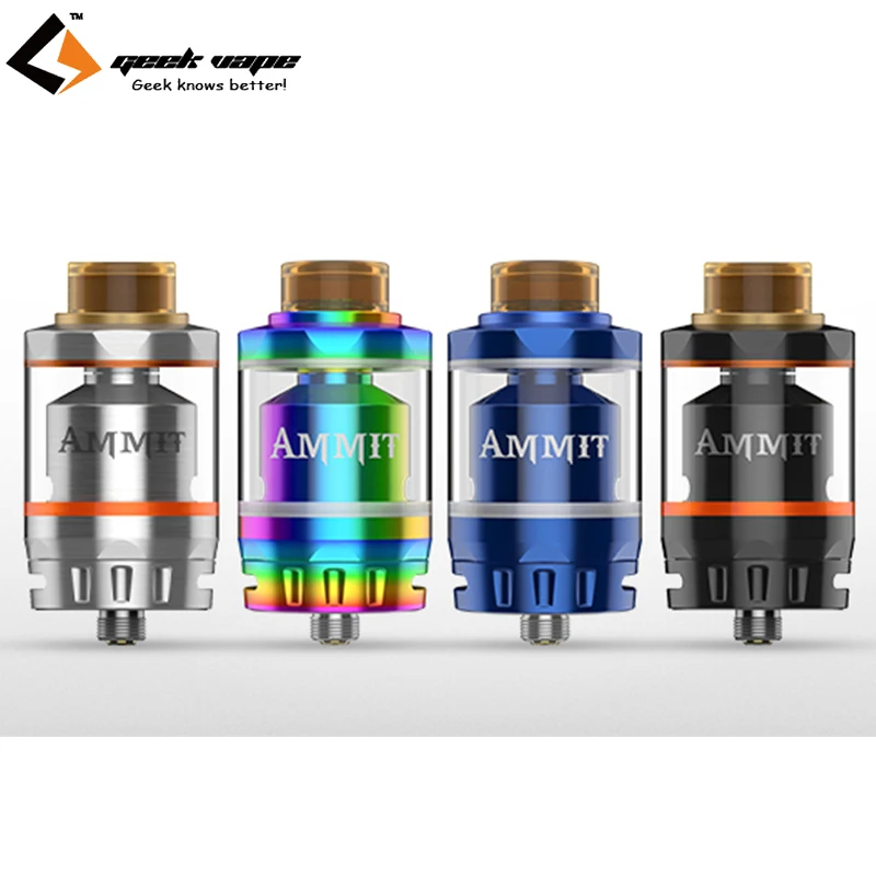 

Geekvape Ammit dual coil version 3ml/6ml Ammit RTA Atomizer Supports both dual & single coil for E Cigarettes Box Mod