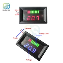 12V 24V ACID Lead Battery Charge Level Indicator Battery Tester Lithium Battery Capacity Meter LED Tester Voltmeter Dual Display