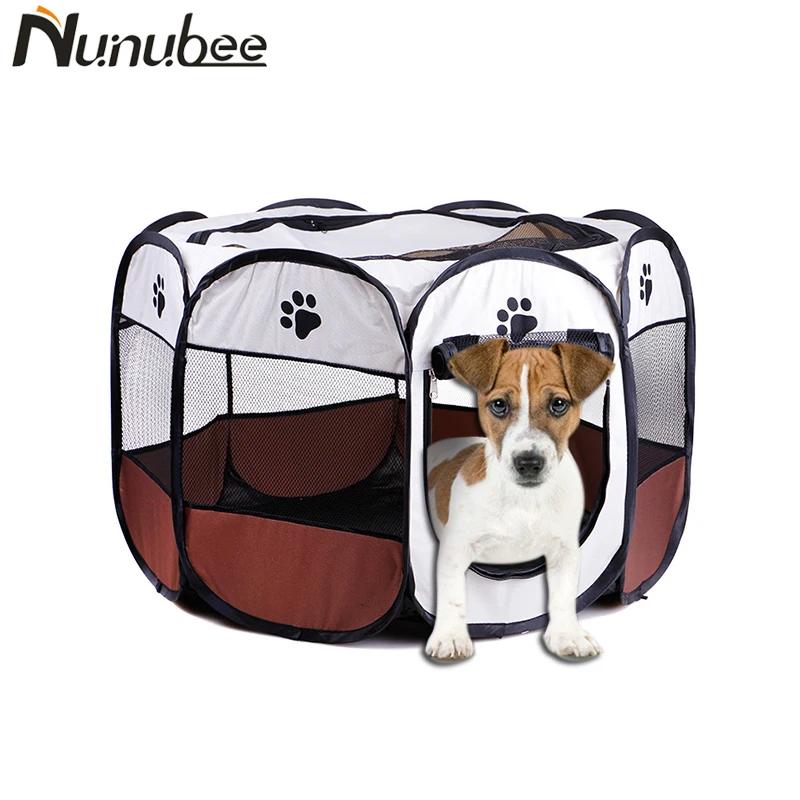 Nunubee Octagonal Fence Portable Folding Pet tent Dog House Cage Cat Tent Playpen Puppy Kennel outdoor supplies | Дом и сад