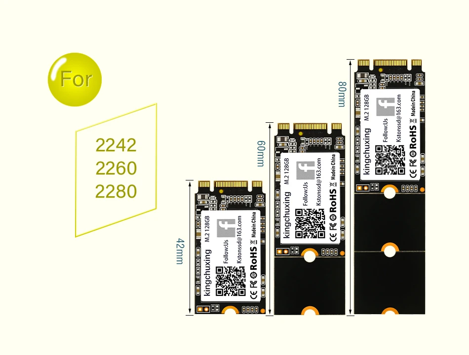 SSD M.2 Внутренний твердотельный жесткий диск 2242 2260 2280 NGFF 64 Гб 128 ГБ 256 512 1 ТБ для портативных компьютеров Производитель: Kingchuxing